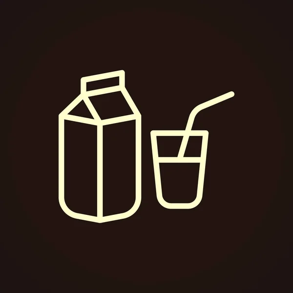 Icône simple lait — Image vectorielle