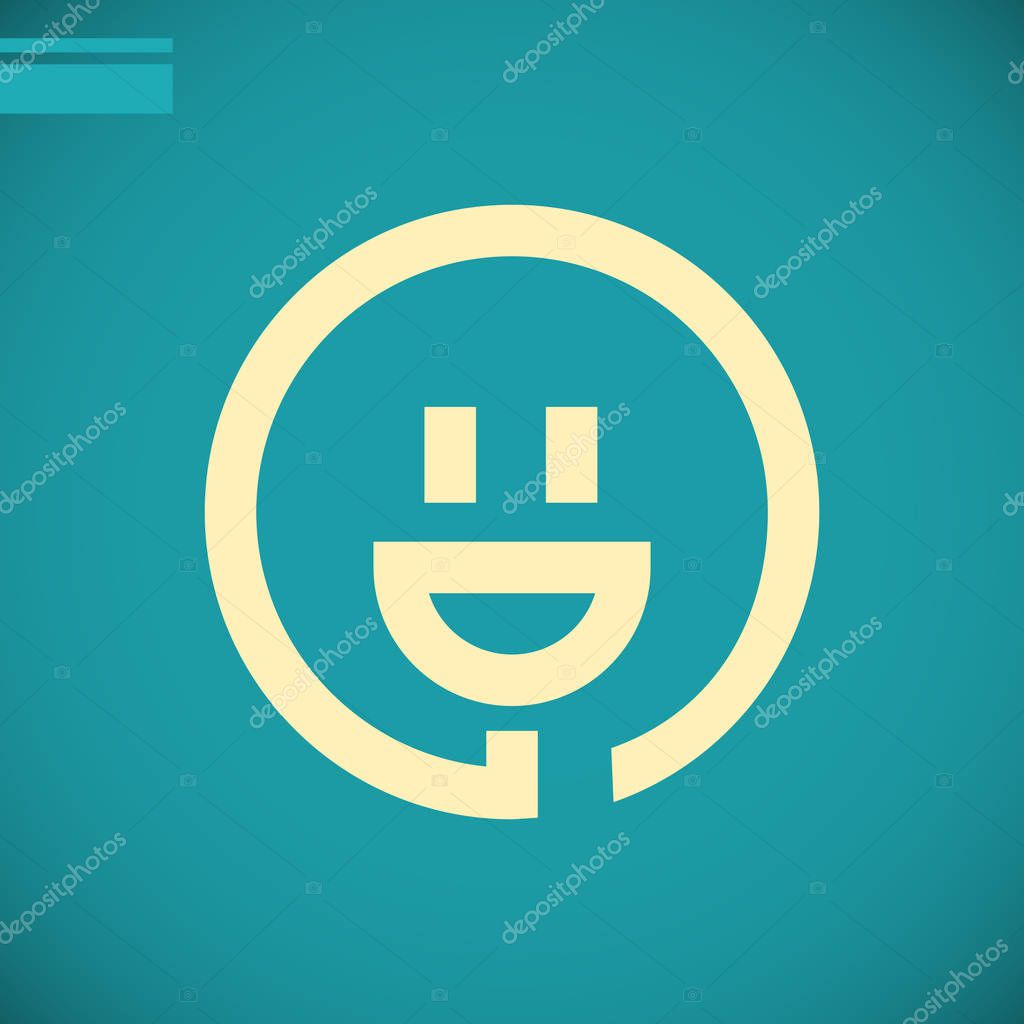 Simple plug icon. Vector illustration