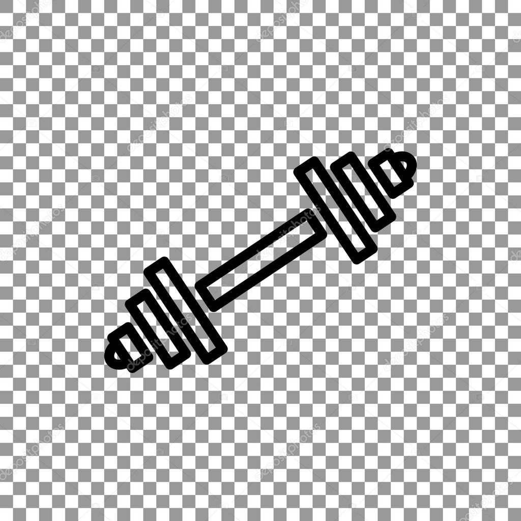 dumbbell, barbell icon.