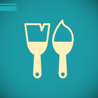 Fırçalar basit simgesi