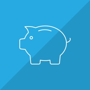 kumbara düz simgesi