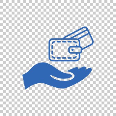 M-cüzdan'el düz simgesi 