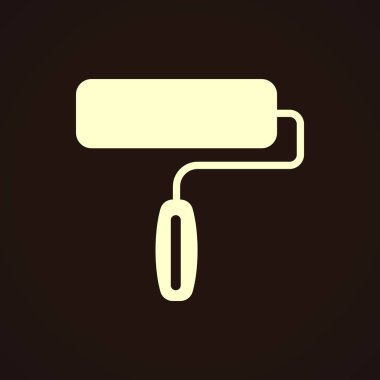 rulo fırça basit simgesi