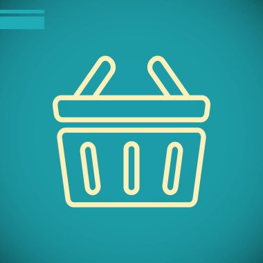 Alışveriş sepeti çizgisi simgesi