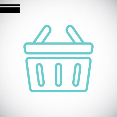 Alışveriş sepeti çizgisi simgesi