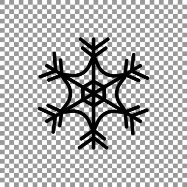 kar tanesi düz simgesi