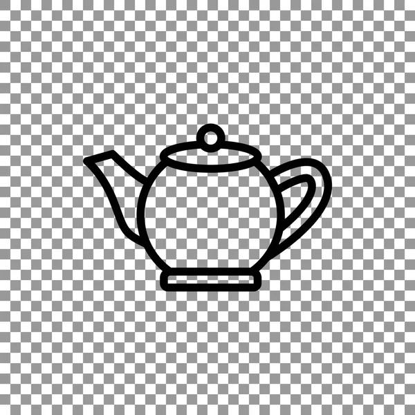 Maceta de té icono plano — Vector de stock