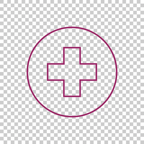 Platte pictogram geneeskunde Cross — Stockvector