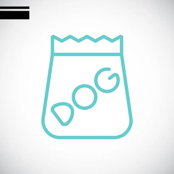 Hundefutter einfaches Symbol — Stockvektor