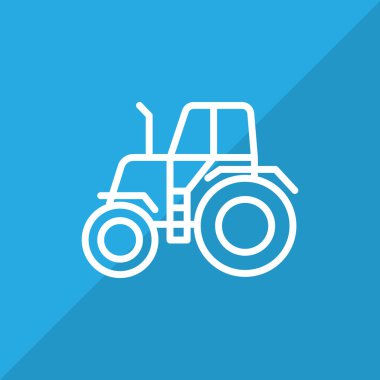 Traktör düz simgesi