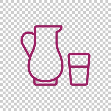 sürahi ve bardak süt simgesi