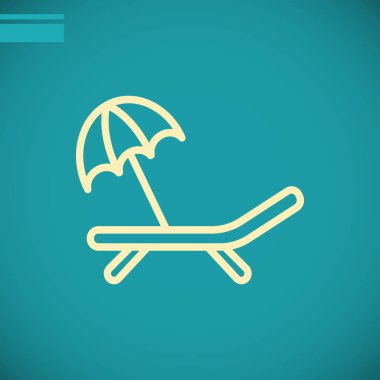 şezlong şemsiye simgesiyle