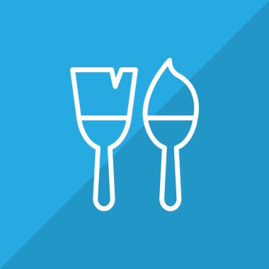 Fırçalar basit simgesi