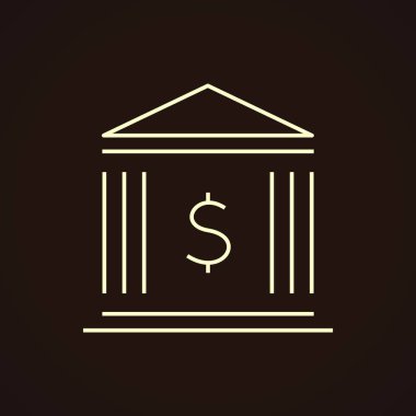 Banka Düz Simgesi  