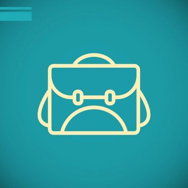 Çantanı düz simgesi