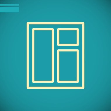 Pencere Düz Simgesi