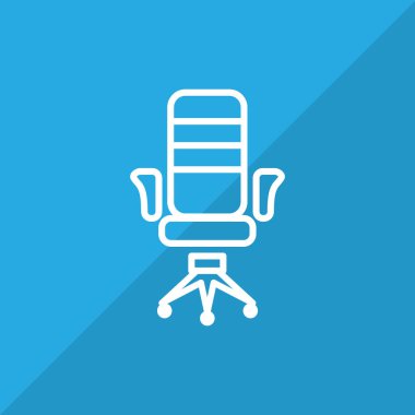 Ofis koltuk düz simgesi