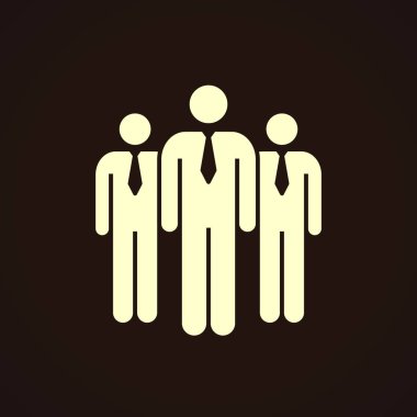 İşadamları düz simgesi  