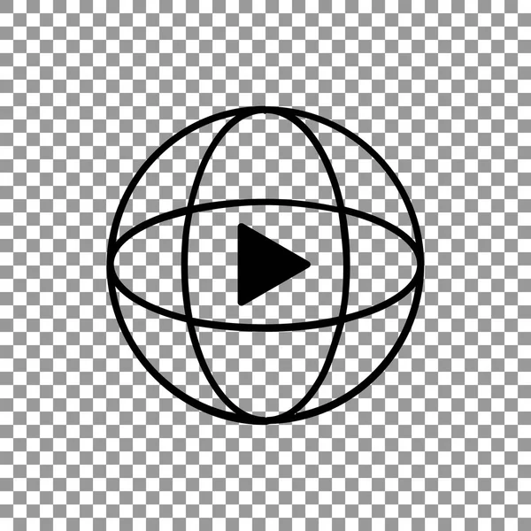 ビデオ プレーヤーの web アイコン — ストックベクタ