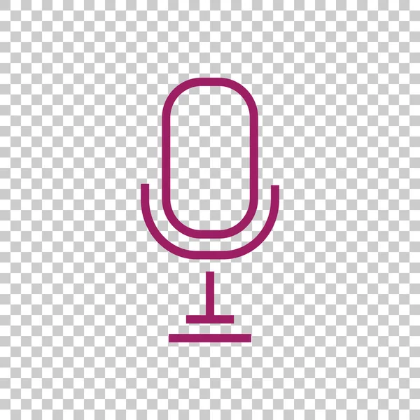 Mikrofon düz stil ikonu — Stok Vektör
