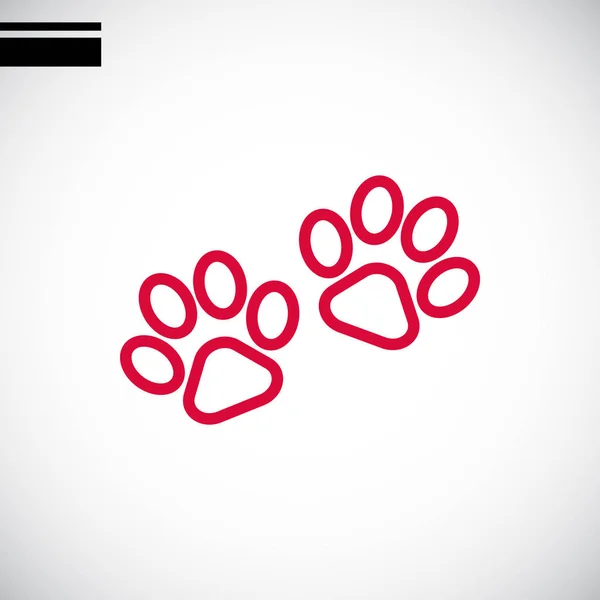 Afdrukken van dier paws pictogram — Stockvector