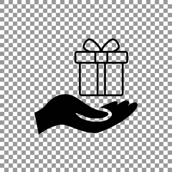 Geschenkbox in der Hand — Stockvektor
