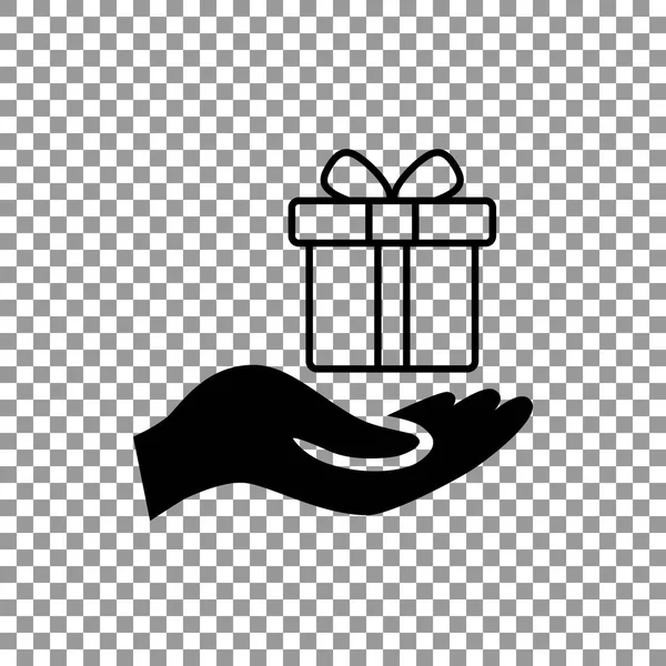 Caja de regalo en la mano — Archivo Imágenes Vectoriales