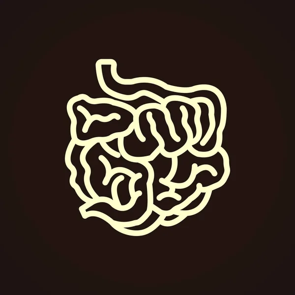 Anatomie intestins icône — Image vectorielle