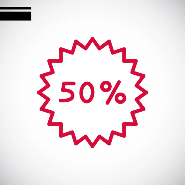 Icône de badge de 50 % — Image vectorielle