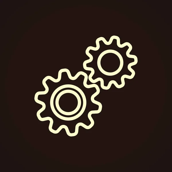 Gears platte pictogram — Stockvector