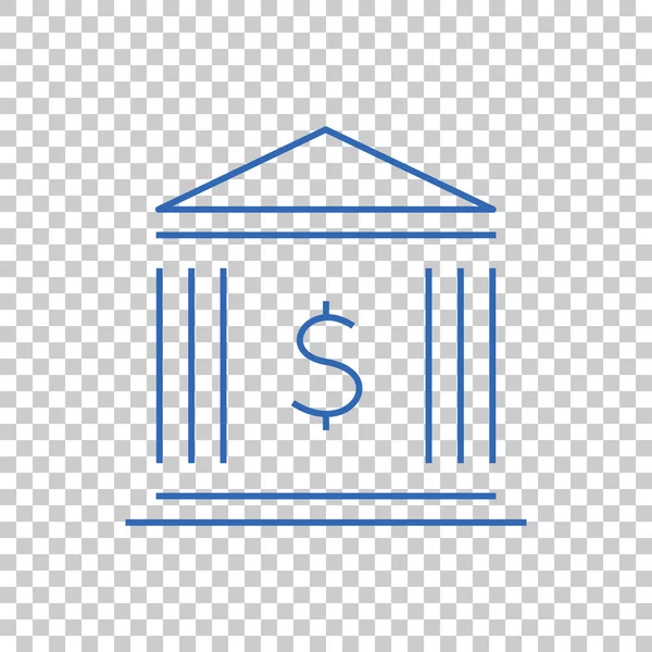Icône plate de banque — Image vectorielle