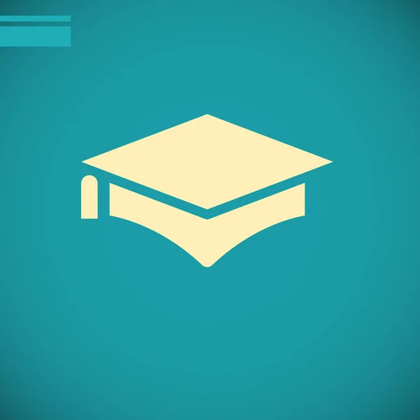 Icono de sombrero de graduación — Vector de stock