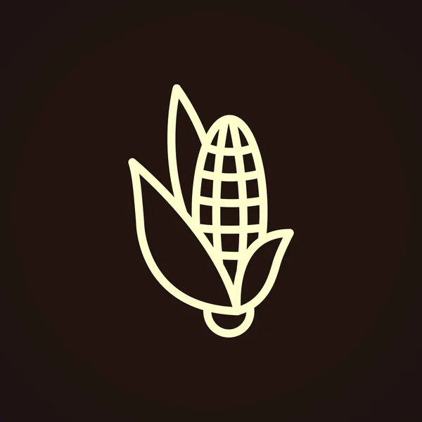 Corn flat ikonen — Stock vektor