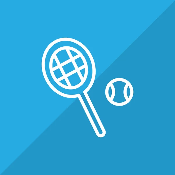 Raquette de tennis avec icône de signe de balle — Image vectorielle