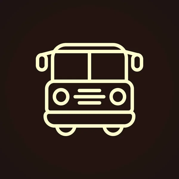 Icono del autobús escolar — Vector de stock