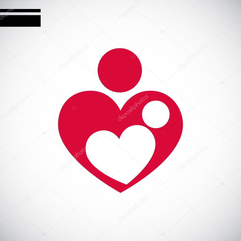 Mother and child icon. vector illustration