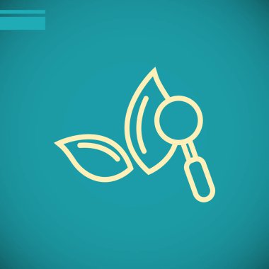 Büyüteç simgesiyle botanik