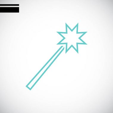 sihirli değnek basit simgesi