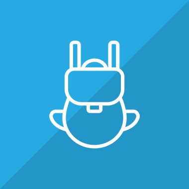 Sırt Çantası Düz Simgesi