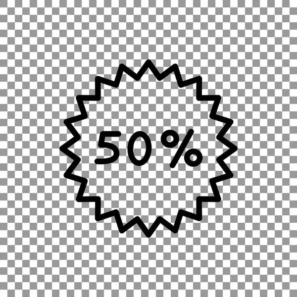 50% のバッジ アイコン — ストックベクタ