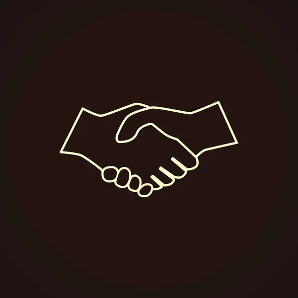 Handshake ícone logotipo — Vetor de Stock