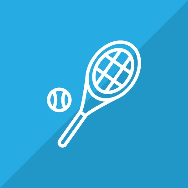 Tennisschläger und Ball — Stockvektor