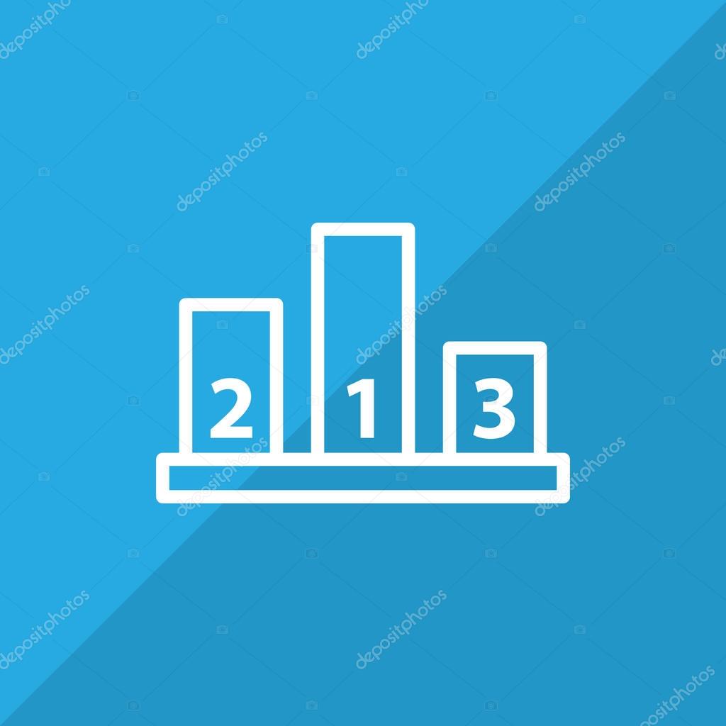 Vector illustration of Champion podiums icon