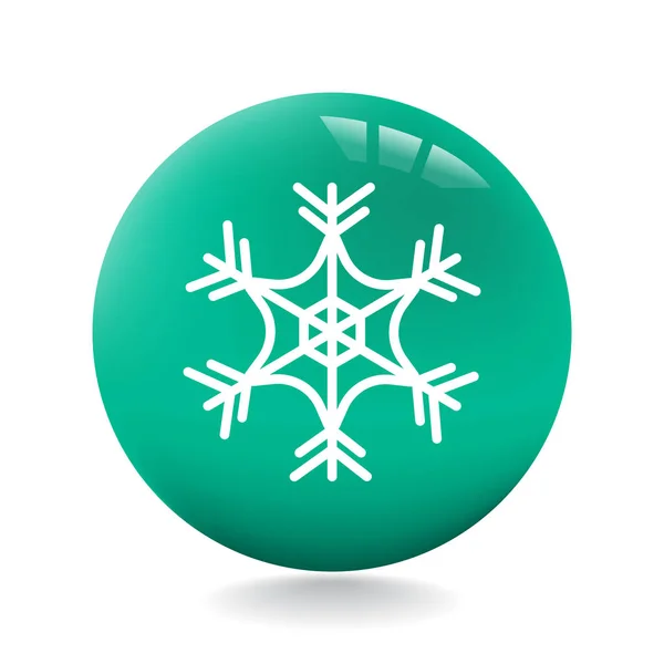 雪の結晶アイコンのデザイン — ストックベクタ