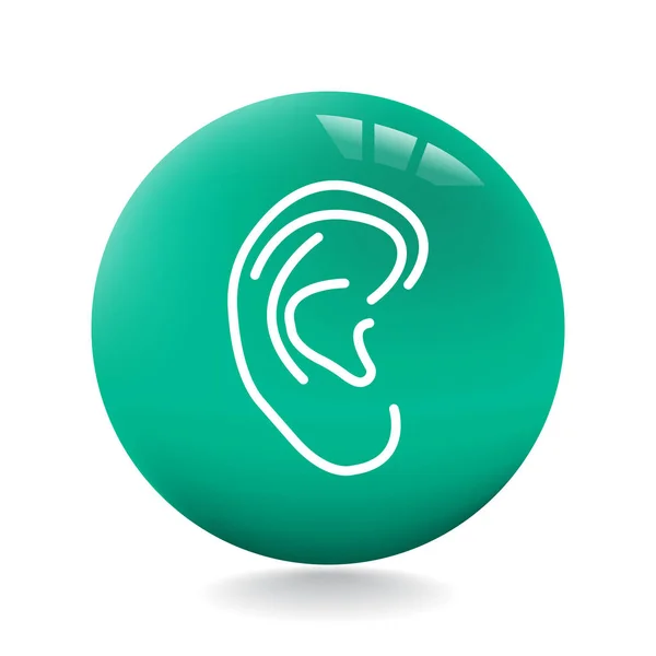 耳アイコンのデザイン — ストックベクタ