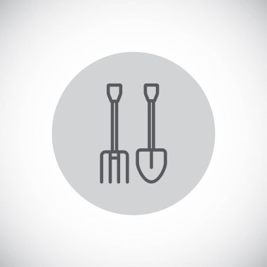 kürek ve forklift simgesi