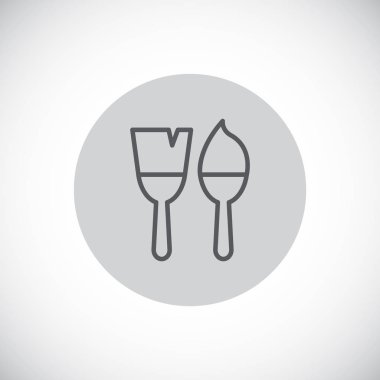 iki fırçaları simgeler