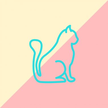 kedi kontur simgesini