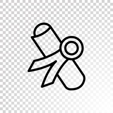 Diploma düz simgesi