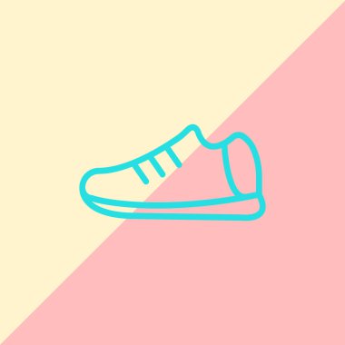 spor ayakkabı düz stil ikonu